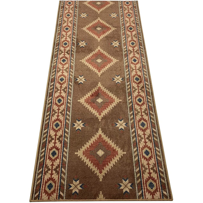 Loon Peak?? Custom Size Runner Rug Southwestern Brown with Canvas